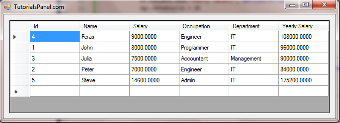 Employee-Data-Grid-Salary